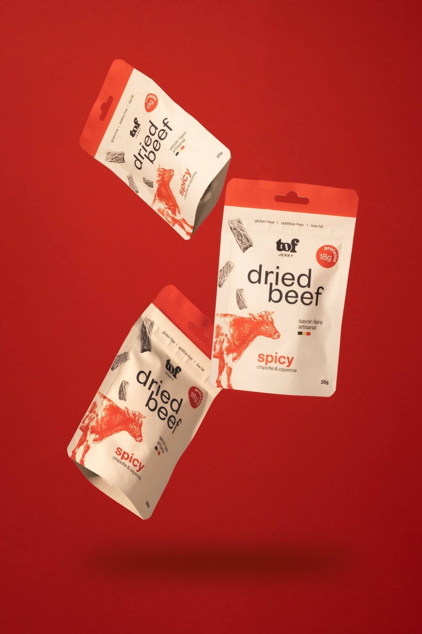 Spicy Tof Jerky - Belgian dried beef chipotle and cayenne