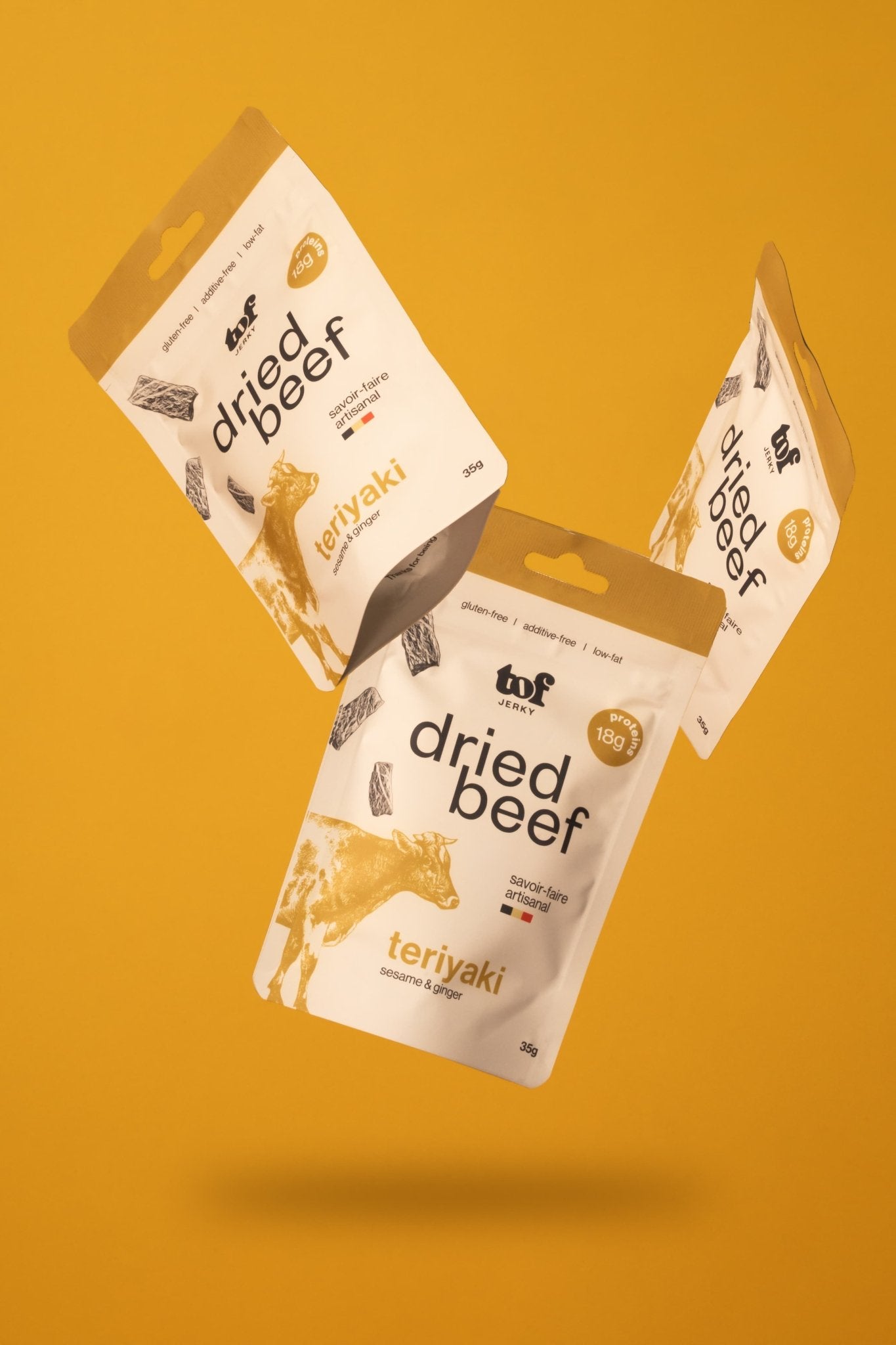 Teriyaki Tof Jerky - Belgian dried beef sesame and ginger