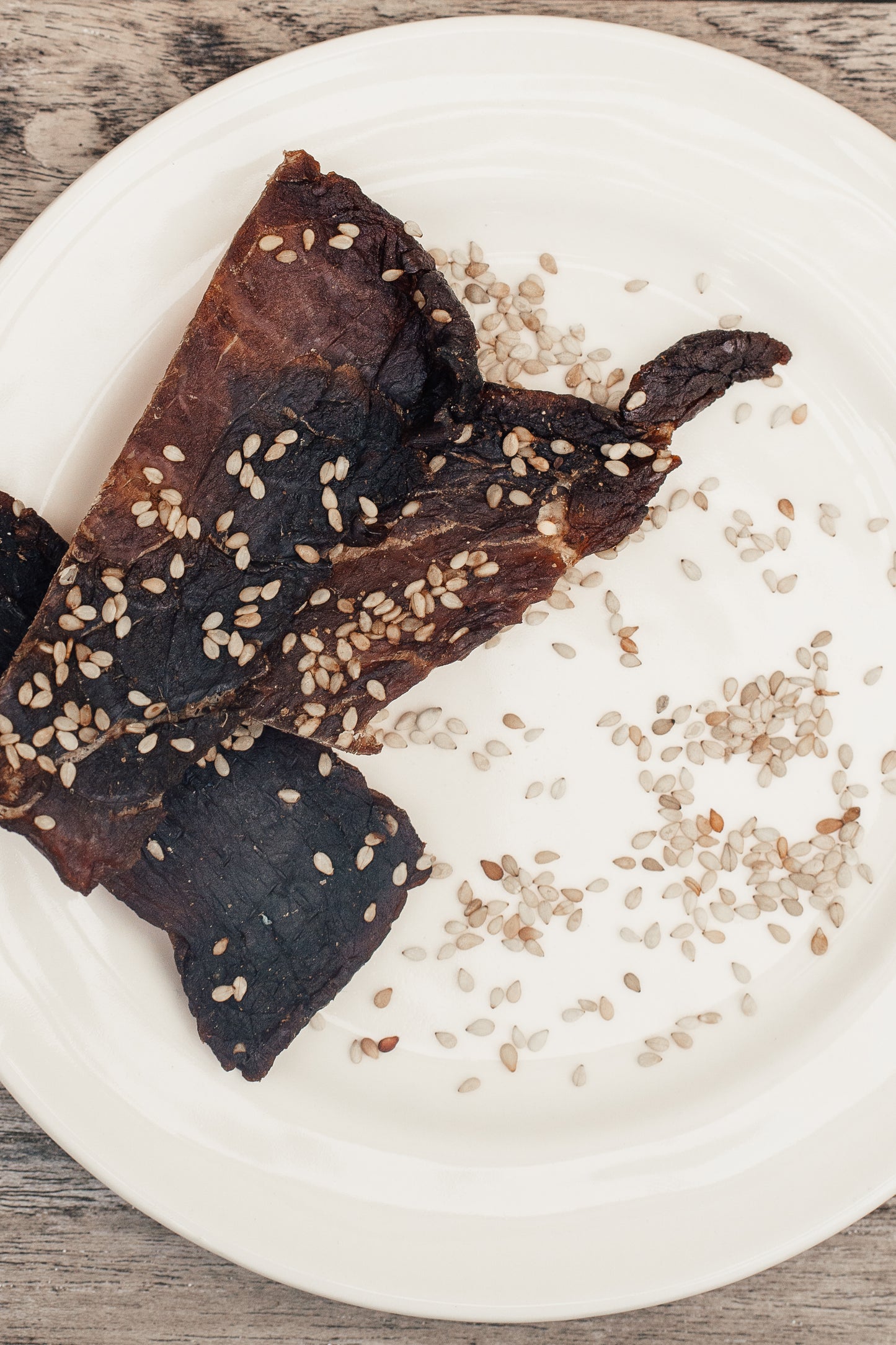 a picture of the teriyaki tof beef jerky